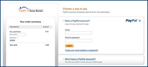 Paypal screen shot